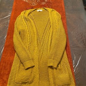 Yellow cardigan